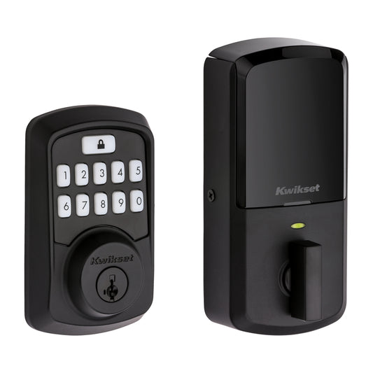 Kwikset Aura Iron Black Metal Bluetooth Keypad Entry Smart Lock
