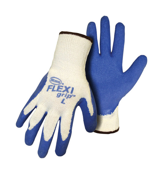 Boss Flexi Grip Men's Indoor/Outdoor String Knit Gloves Blue/White L 1 pair