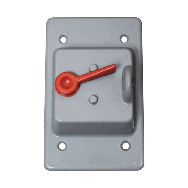 Cubierta para interruptor de palanca rectangular de plástico de 1 unidad de 4,76 pulg. de alto x 3,01 pulg. de ancho de Sigma Engineered Solutions
