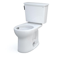 TOTO® Drake® Transitional Two-Piece Round 1.28 GPF Universal Height TORNADO FLUSH® Toilet with CEFIONTECT®, Cotton White - CST785CEFG#01