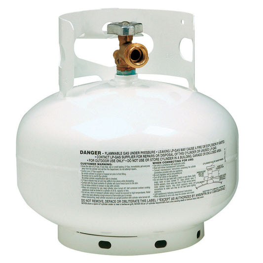 Manchester Tank White Steel 11 lbs. Capacity Type 1 Propane Cylinder 12.2 Dia. in.