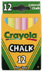 Crayola Nontoxic Assorted Color Chalk 12 pk