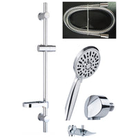 OakBrook Chrome Plastic 3 settings Showerhead With Slide Bar 1.8 gpm