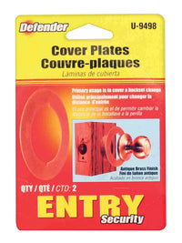 Prime-Line Antique Brass Steel Adapter Plate 2 pk - Deal of The Week