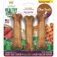 Healthy Edibles Dog Chews, Variety 3-Pk.