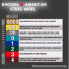 Rhodes American 0000 Grade Medium Steel Wool Pad 12 pk (Pack of 6)