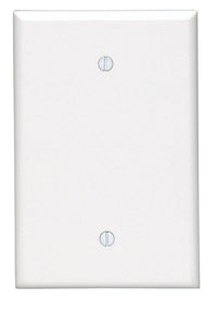Leviton White 1 gang Plastic Blank Wall Plate 1 pk