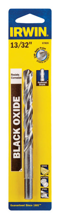 Irwin 13/32 in. X 5-1/4 in. L High Speed Steel Drill Bit Straight Shank 1 pc