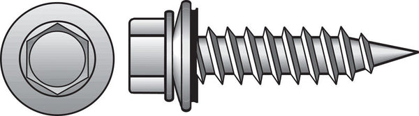 HILLMAN No. 10 Ga. X 3 in. L Hex HWH w/Neoprene Washer Head Self-Piercing Screws 50 pk