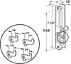 Prime-Line Chrome Metal Indoor and Outdoor Patio Door Handle Set