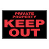 Hillman English Black Private Sign 8 in. H X 12 in. W (Pack of 6)