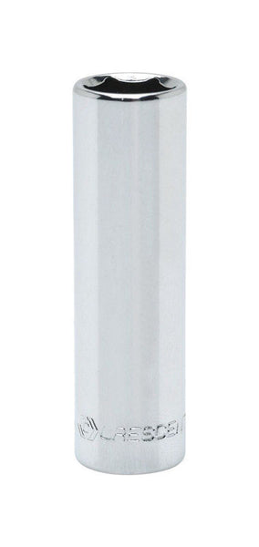 Dado profundo métrico de 6 puntas con punta en forma de media luna de 12 mm x 1/4 pulg., 1 pieza