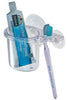 iDesign Clear Plastic Suction Toothbrush Center