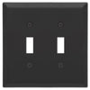 Amerelle Black 2 gang Stainless Steel Toggle Wall Plate 1 pk