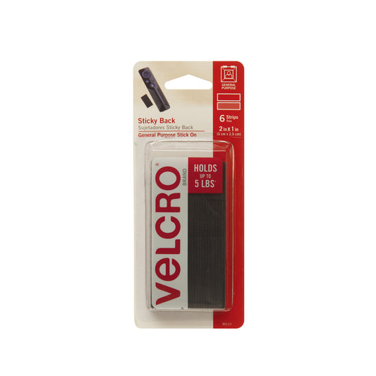 Velcro Small Plastic Fastener Sticky 2 in. L 6 pk