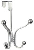 iDesign York Lyra 8-1/2 in. H X 5-1/2 in. W X 4-1/2 in. L Chrome Over-the-Door Hook Silver