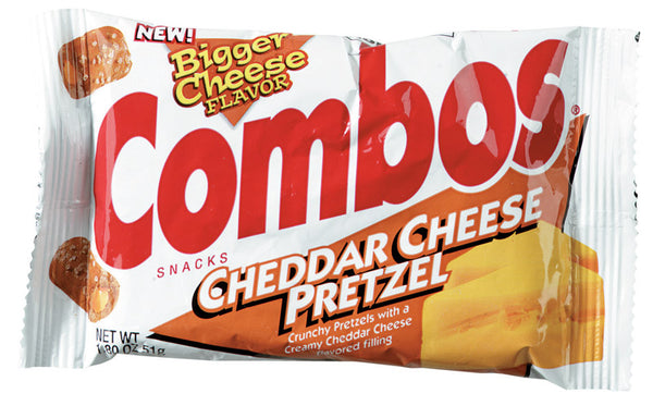 Galletas saladas de pretzel con queso cheddar Combos 1.8 oz, paquete (paquete de 18)