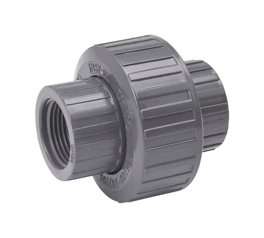 BK Products ProLine Schedule 80 1/2 in. FPT each X 1/2 in. D Threaded PVC Union 12 pk