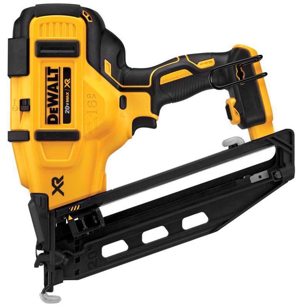 Clavadora angular inalámbrica DeWalt 20V MAX XR calibre 16, solo 20 V