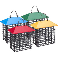 Suet Feeder With Weather Guard, Assorted, Double 