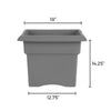 Bloem Veranda 14.25 in. H X 18 in. W X 18 in. D Plastic Traditional Planter Box Charcoal - Deal of The Week