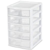 Sterilite 20758004 5 Drawer Clear View Storage Unit (Pack of 4)