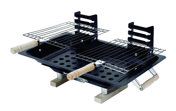 Marsh Allen Hibachi Black Steel Charcoal Table Top Grill 79 H x 15 W x 17 D in. - Open Box