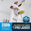 Werner 250 lbs. Capacity Aluminum Single-Sided Type I Step Ladder 4 H ft.