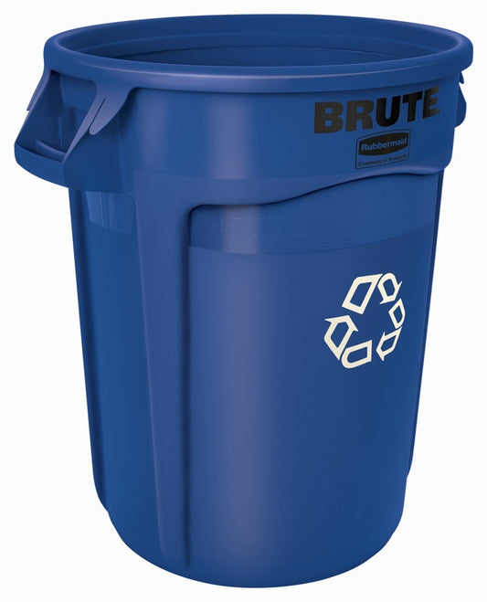 Rubbermaid BRUTE 32 gal. Resin Recycling Bin (Pack of 6)