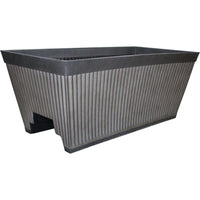 Southern Patio Westlake Deck Rail Planter 24 in Silver Resin Rectangular Outdoor Railing Plant Box