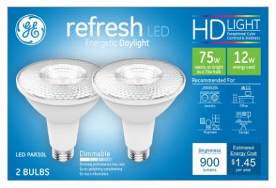 GE Refresh HD PAR 30L E26 (Medium) LED Light Bulb Daylight 75 Watt Equivalence 2 pk