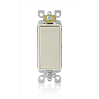 Leviton Decora 15 amps Four Pole Rocker AC Quiet Switch Light Almond 1 pk - Open Box