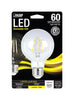 Feit Enhance G25 E26 (Medium) Filament LED Bulb Soft White 60 Watt Equivalence 1 pk