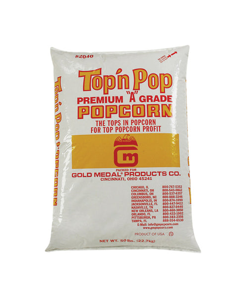 Palomitas de maíz Top N Pop Gold Medal en bolsa de 50 lb