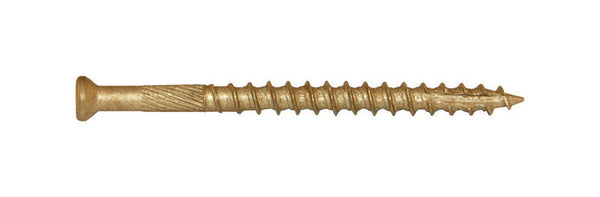 Tornillos para madera profundos de bronce con forma de estrella de Screw Products, n.º 7 x 2 pulg., paquete de 181