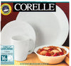 Corelle White Glass Winter Frost White Dinnerware Set Assortment in. D 16 pc