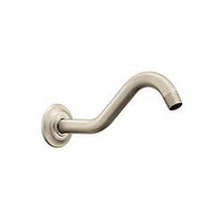Brushed nickel shower arm
