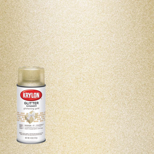 Krylon 5 sq. ft. Coverage Area Shimmer Glistening Gold Multi-Purpose Spray Paint 4 oz.