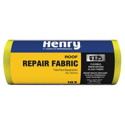 Henry Smooth Yellow Water Proofing Water-Based Roofing Fabric 6 in. x 25 ft.