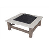 Living Accents 34 in. W Steel Modern Square Wood Fire Pit