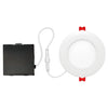 Globe Electric White Aluminum 9W 120V 540 lm. LED Recessed Lighting Kit 4 W in.