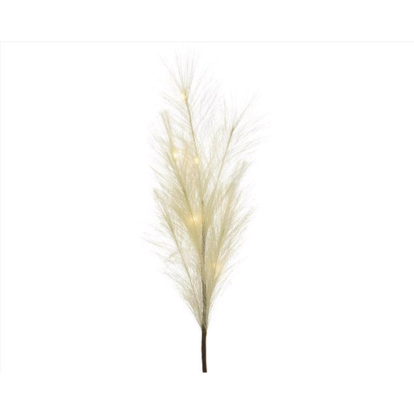 Pluma de pampas Lumineo color blanco roto, tallo de 27,6 pulgadas
