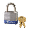 Master Lock 1.4 in. H X 1-1/8 in. W Laminated Steel 4-Pin Cylinder Padlock Keyed Alike