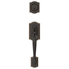 Schlage Camelot Aged Bronze Handleset Right or Left Handed