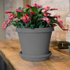 Bloem Terra 10.75 in. H X 13 in. W X 9 in. D Resin Traditional Planter Charcoal - Deal of The Week