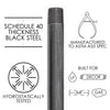 BK Products 1/2 in. MPT x 2-1/2 in. L Black Steel Nipple (Pack of 5)