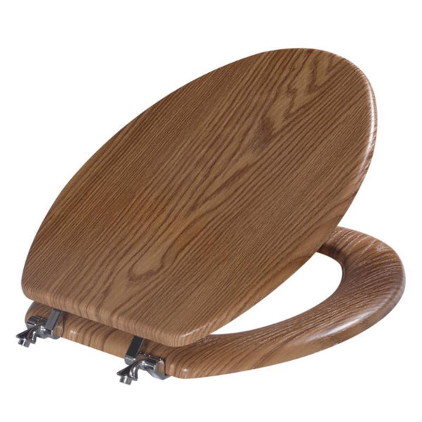 OakBrook Collection Sheridan Elongated Oak Wood Toilet Seat - Deal of The Week