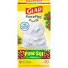 Glad ForceFlex 13 gal Pine Scent Kitchen Trash Bags Drawstring 40 pk 0.72 mil (Pack of 6)