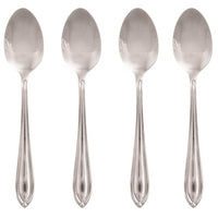 Hampton Forge Ginger Silver Stainless Steel Casual Dinner Spoon Set 4 pc