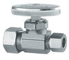 PlumbCraft 1/2 in. Compression in. X 3/8 in. Compression Chrome Plated Straight Valve